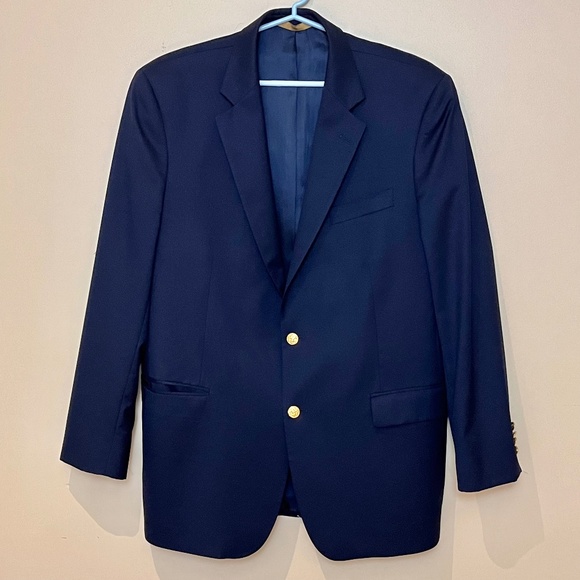 Brooks Brothers 346 Madison Fit Wool Gold Sport Coat Blazer Men s Size 44L Suits Blazers